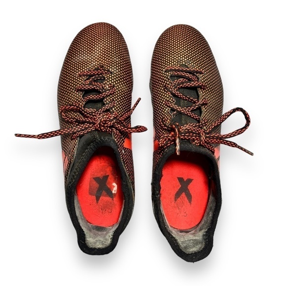 ADIDAS JR. X 17.3 FG Soccer Cleats Black/Solar Red Size 4 - Picture 4 of 7